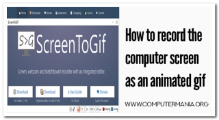 How to record the computer screen as an animated gif