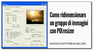 Ridimensionare un gruppo di immagini con PIXresizer