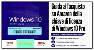 Guida all&#039;acquisto su Amazon della chiave di licenza di Windows 10 Pro
