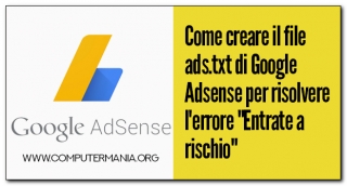 Come creare il file ads.txt di Google Adsense per risolvere l'errore 