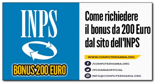 Come richiedere il bonus da 200 Euro dal sito dell&#039;INPS