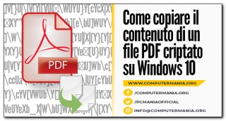Come copiare il contenuto di un file PDF criptato su Windows 10