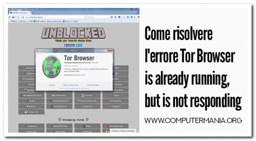 tor browser is already running but is not responding to open a new window hydraruzxpnew4af