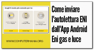 Come inviare l&#039;autolettura ENI dall&#039;App Android Eni gas e luce