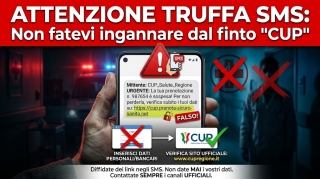 ATTENZIONE TRUFFA SMS: non fatevi ingannare dal finto "CUP"