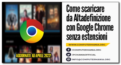 Come scaricare da Altadefinizione con Google Chrome senza estensioni