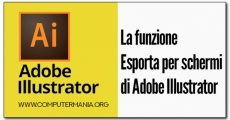 La funzione Esporta per schermi di Adobe Illustrator