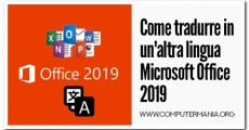 Come tradurre in un'altra lingua Microsoft Office 2019