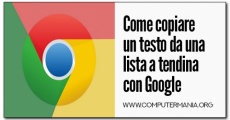 Come copiare un testo da una lista a tendina con Google Chrome