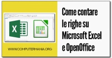 Come contare le righe su Microsoft Excel e OpenOffice Calc